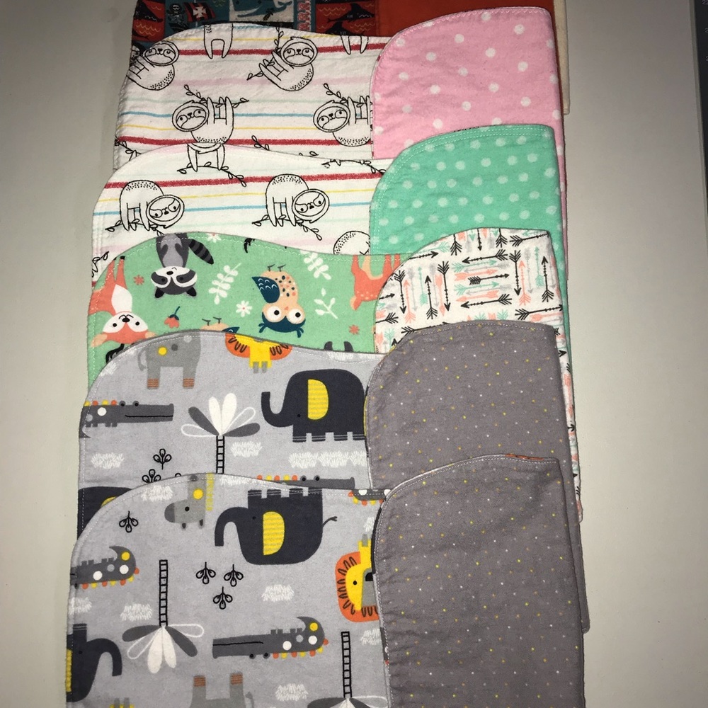 Homemade Flannel Burp Rags - Picture 5 of 5